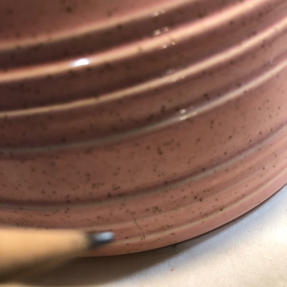 Mid 20th Century McCoy Speckled Turquoise & pink Pastel Bowl read - Picture 4 of 13